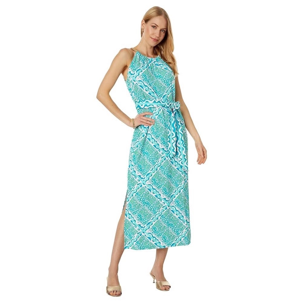 Lilly Pulitzer Bingham Halter Midi Dress